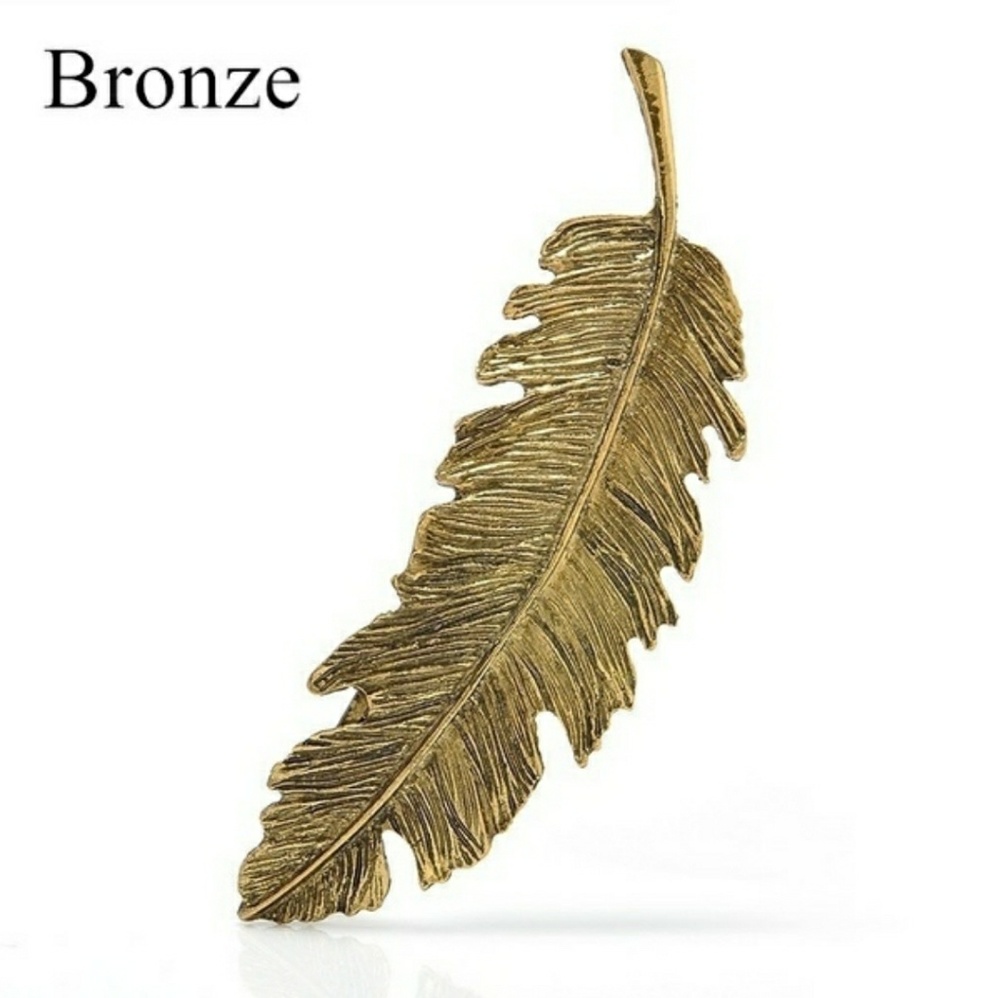 HP🌸 Bronze Leaf Feather Hair Clip - Picture 2 of 3